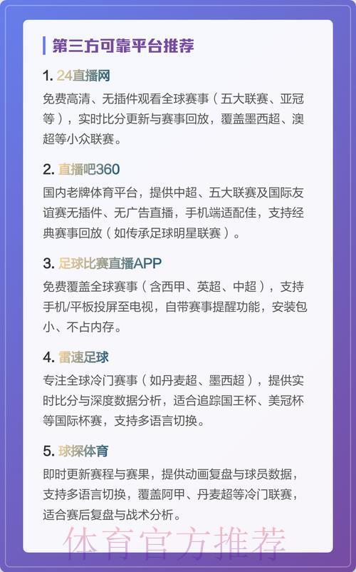 世界杯赛事免费直播平台精选推荐
